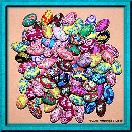 Fimo egg beads